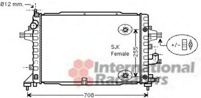 VAN WEZEL 37002467 -  Радиатор, охлаждение двигателя